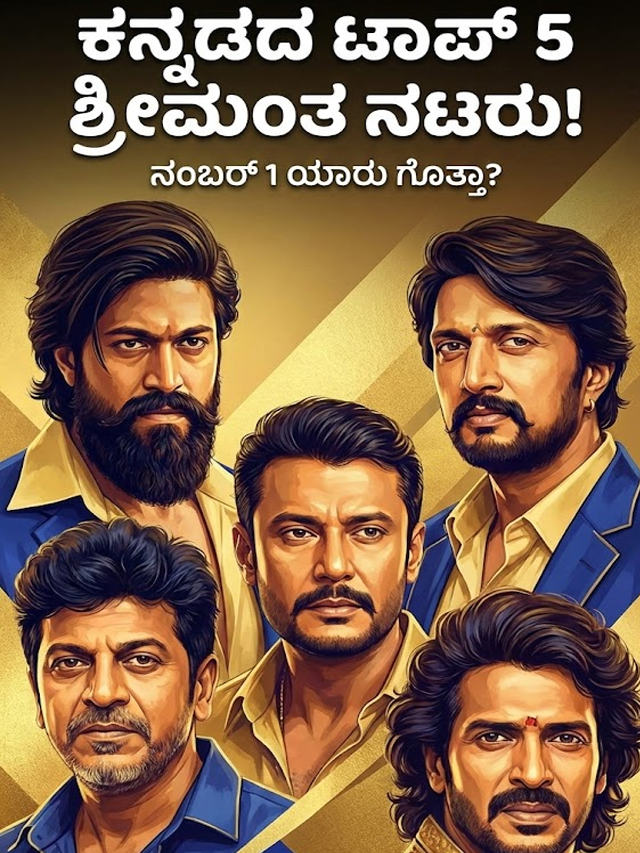 ಕನ್ನಡದ ಟಾಪ್ 5 ಶ್ರೀಮಂತ ನಟರು: ನಂ.1 ಯಾರು ಗೊತ್ತಾ?